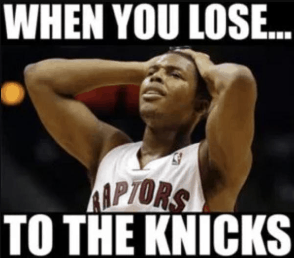 Defeat Is Tolerable, But Not Against The Knicks