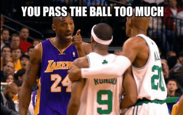 Passing The Ball Too Often Will Result In Kobe Complaining