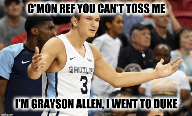 Grayson Allen’s cockiness, the one-man team