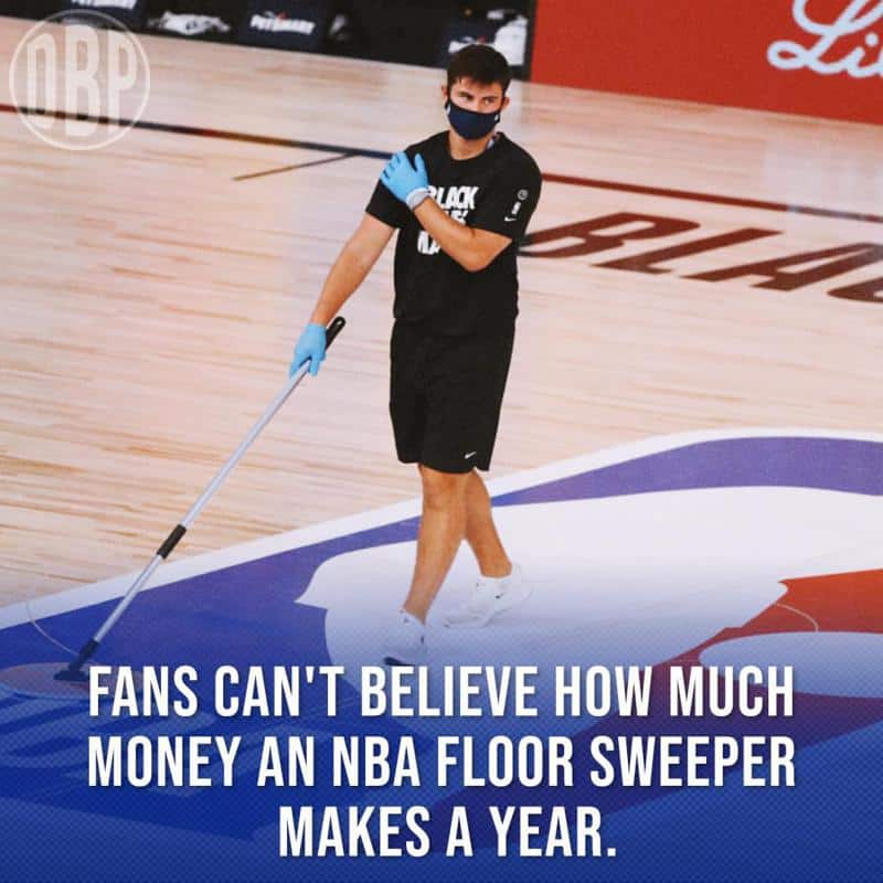 What is the NBA Floor Sweeper Salary 2022?